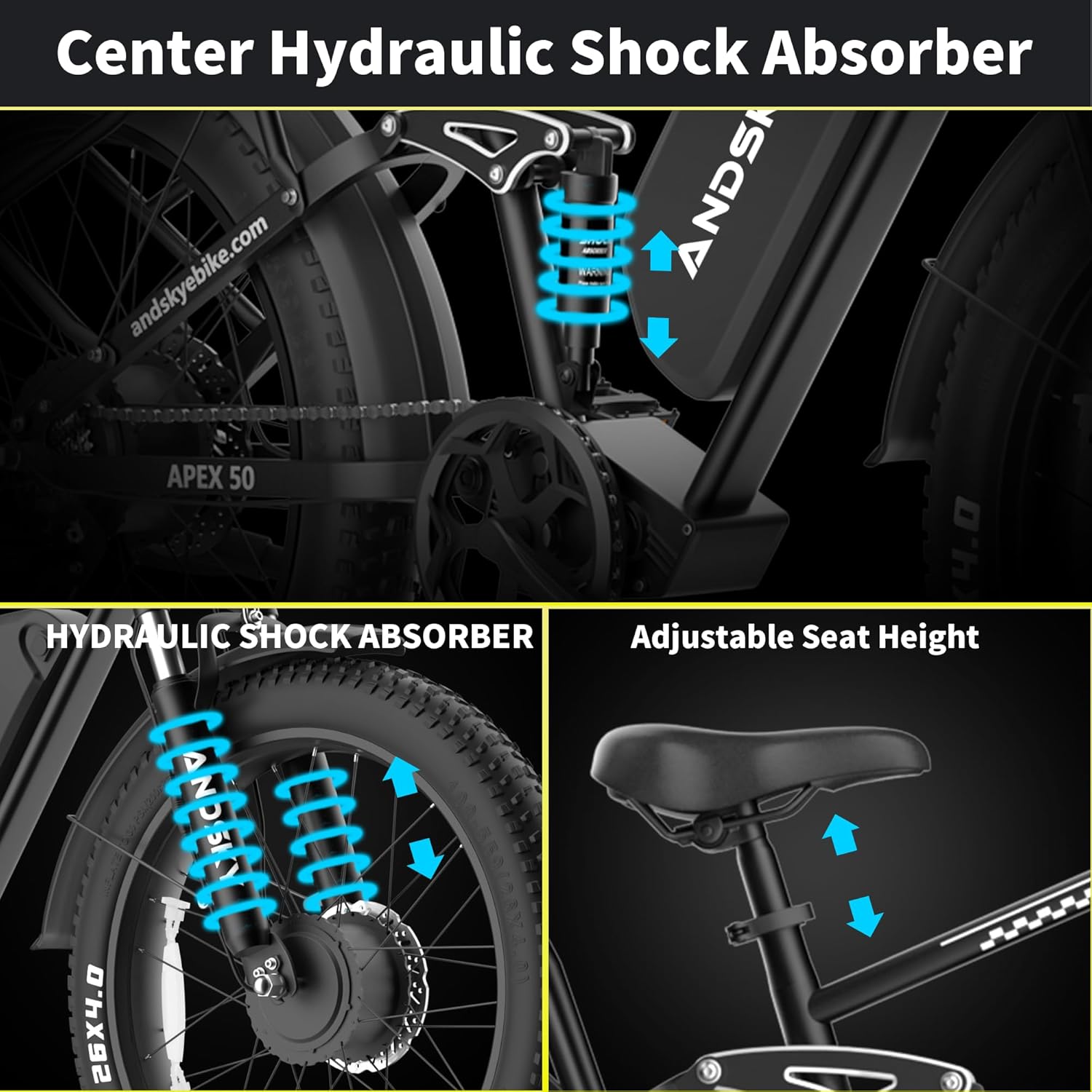 دراجة ANDSKY Apex50 الكهربائية - مراجعة 48V 1500W Rear Hub Motor With Battery وسعره